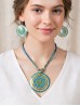 Fashion Circular Chevron Necklace and Earrings Set Fashion Circular Chevron Necklace and Earrings Set